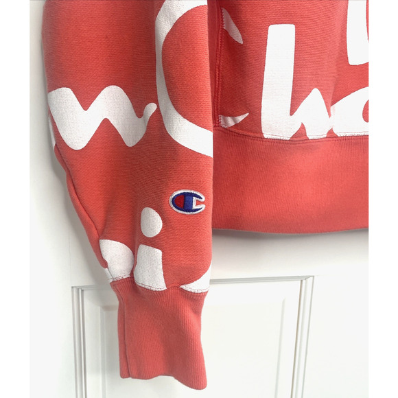 Champion Men's Reverse Weave Sweatshirt Sz M All Over Print Logo Streetwear - Picture 7 of 16